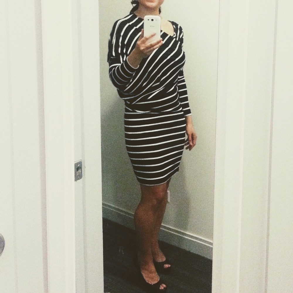 BCBGMaxAzria Ruched Pencil Dress Size M